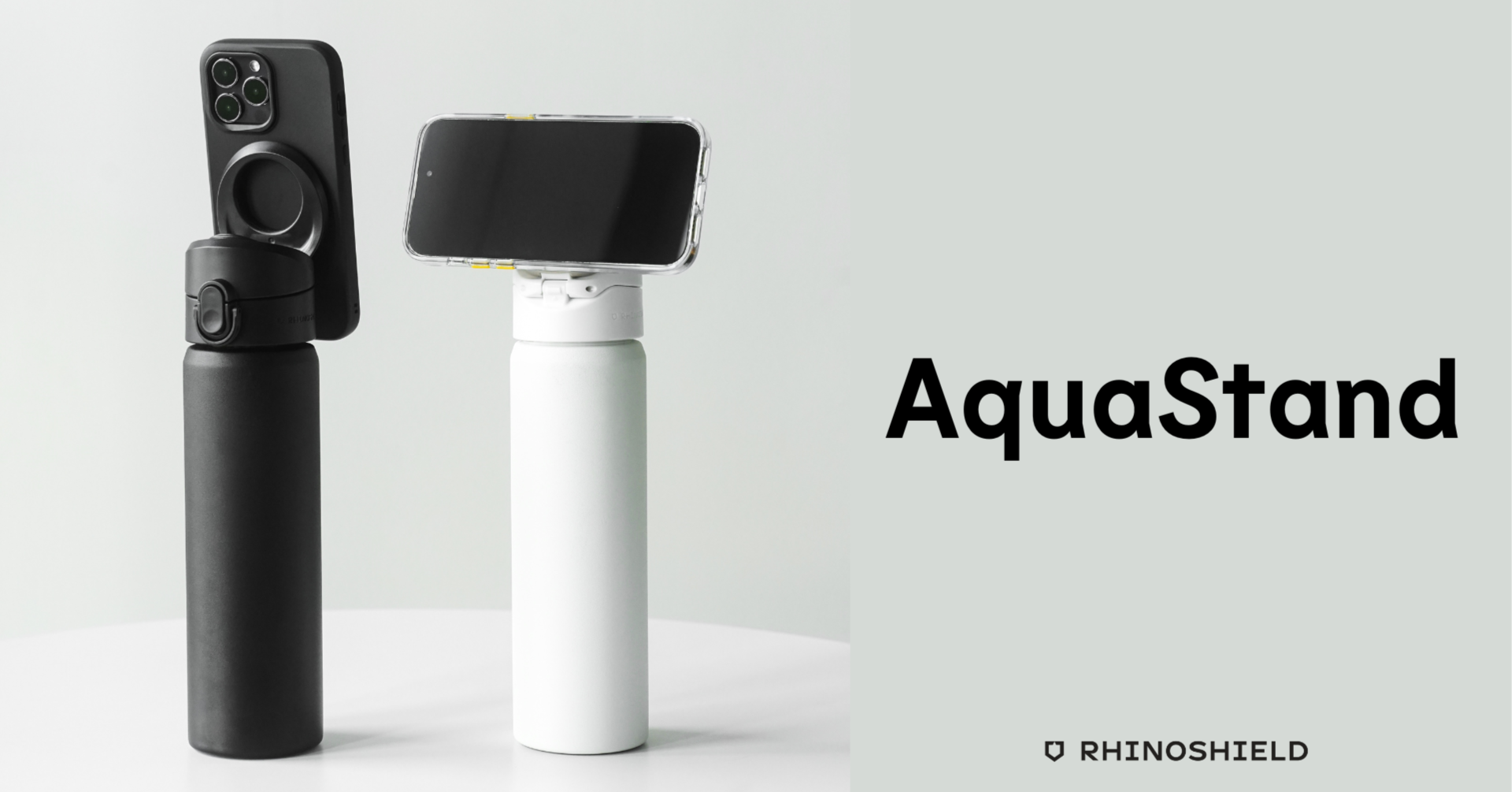 RHINOSHIELD AquaStand: Super Useful Hi Tech Water Bottle with Built in  MagSafe Stand / Tripod! 